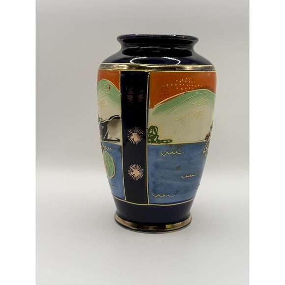 Vintage Japanese Hotta Yu Shoten & Co. Porcelain Satsuma Style Vase - Picture 2 of 7